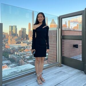 Nanushka Cut Out Black Mini Dress